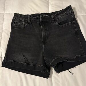 Women’s black denim shorts